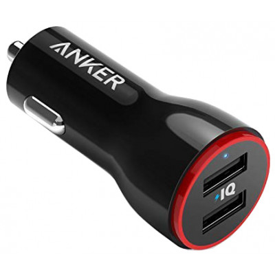 Автомобільний зарядний пристрій Anker PowerDrive 2 24W 2xUSB V3 Black (6497107)