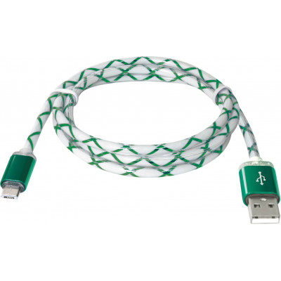 Кабель Defender USB08-03LT USB(AM)-MicroBM GreenLED Backlight 1m (6343357)