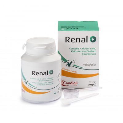 Порошок для котів та собак Candioli Renal P лікування ХНН 70 г