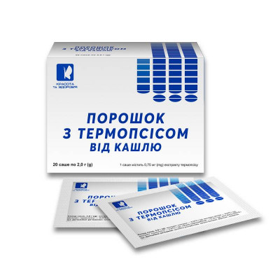 Порошок від кашлю з термопсисом Красота та Здоров'я 20 саше по 2 г