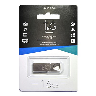 Флеш-накопичувач USB 16GB T&G 117 Metal Series Silver (TG117SL-16G)