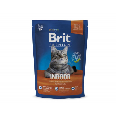 Сухий корм для тих, що живуть у приміщенні Brit Premium Cat Indoor 300 г