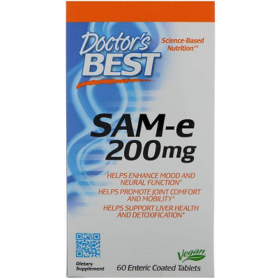 Аденозилметіонін SAM-e Doctor's Best 200 мг 60 табл. (4222)