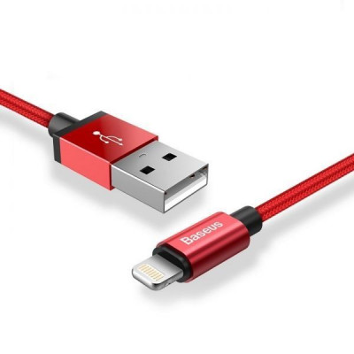 Кабель Lightning to USB MFI Baseus 1 метр Red