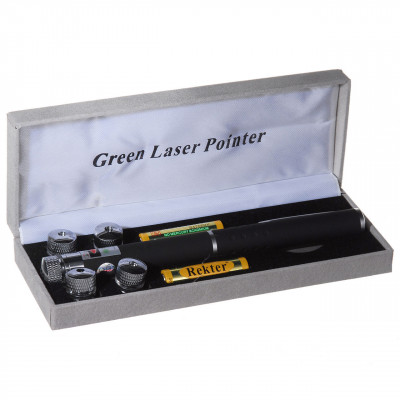 Лазерна указка ooops Laser Green Pointer 5 насадок (0689)