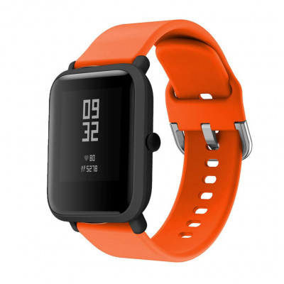 Ремінець BeWatch New силіконовий 20 мм для Xiaomi Amazfit BIP/GTS/GTR 42 mm Помаранчевий (1012307)