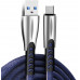 Кабель ColorWay USB-USB Type-C 2.4А 1м Blue (CW-CBUC012-BL)