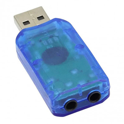 Звукова карта RIAS 3D Sound card зовнішня USB 5.1 Blue (3_01122)