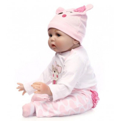 Силіконова колекційна лялька Reborn Doll дівчинка Доллі 55 см (171)