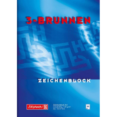 Альбом для малювання А4 Brunnen 120 г/м2, 20 аркушів синя обкладинка (1047433)