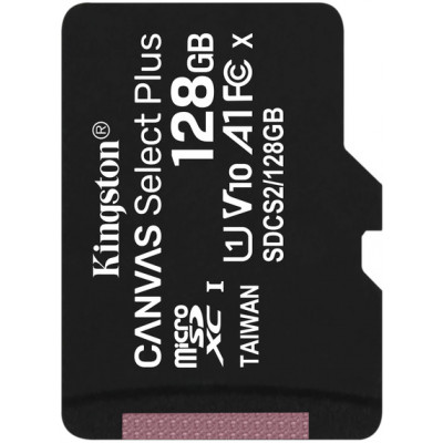 Карта пам'яті Kingston microSDXC 128Gb Canvas Select + A1 (R100/W85) (6531047)