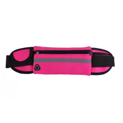 Сумка для бігу на пояс RunningBag з кишенею на пляшку Pink (HbP0506204)