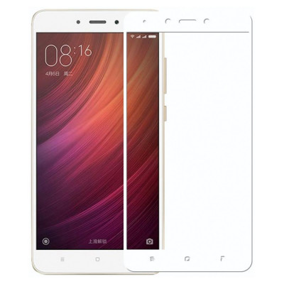 Захисне скло Silk Screen для Xiaomi Redmi Note 4x White (hub_iwKJ26877)