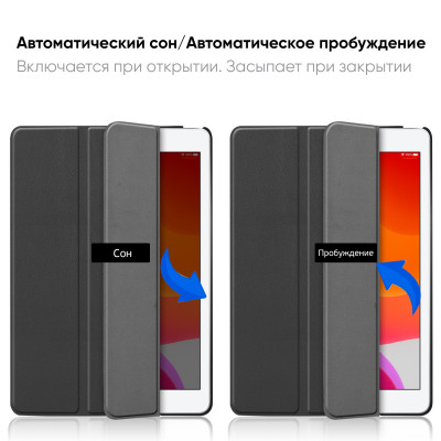 Чохол AIRON Premium для iPad 10.2 2019 із захисною плівкою та серветкою Black (4822352781018)