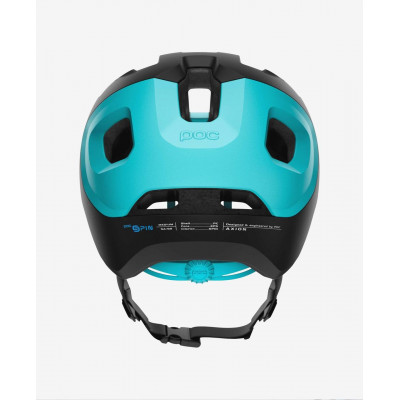 Шолом велосипедний POC Axion SPIN M/L 55-58 Uranium Black/Kalkopyrit Blue Matt