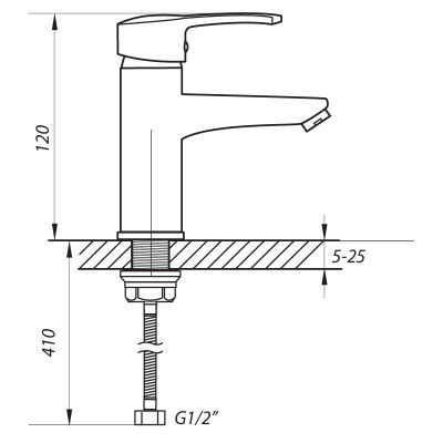 Змішувач для умивальника ZERIX PUD1 146 білий (ZX2797)