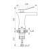 Змішувач для умивальника ZERIX LR1055-23 з виливом "Водоспад" (LL1563)