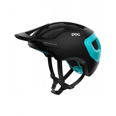 Шолом велосипедний POC Axion SPIN M/L 55-58 Uranium Black/Kalkopyrit Blue Matt