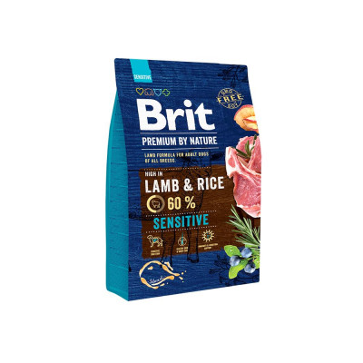 Сухий корм для собак із чутливим травленням Brit Premium Sensitive Lamb Rice 3 кг