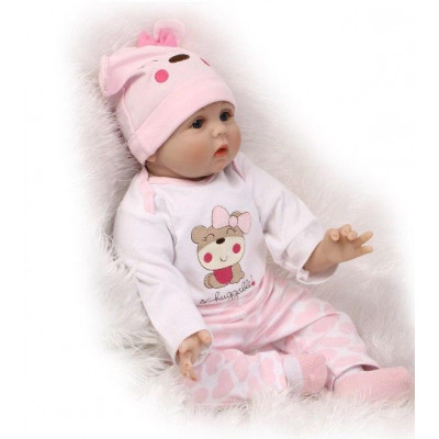 Силіконова колекційна лялька Reborn Doll дівчинка Доллі 55 см (171)