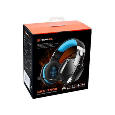 Гарнітура REAL-EL GDX-7500 Black/Blue (EL124100015)