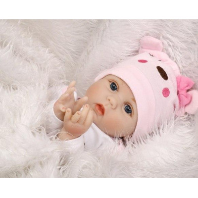 Силіконова колекційна лялька Reborn Doll дівчинка Доллі 55 см (171)