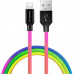 Кабель ColorWay USB-Lightning, 2.4А, 1м Multicolor (CW-CBUL016-MC)