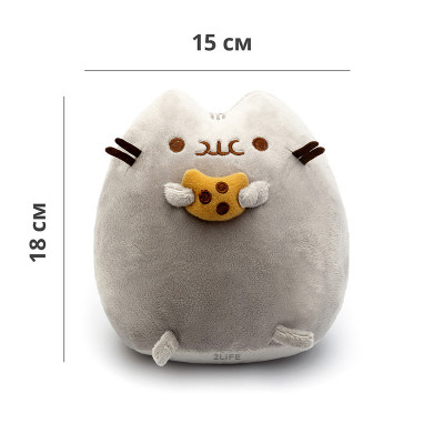 М'яка іграшка Pusheen cat 2Life з печивом Gray (n-70)