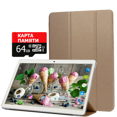 Планшет Hoozo MT232 Gold + Чохол-книжка + Карта пам'яті 64GB