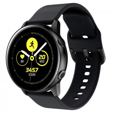 Ремінець BeWatch New 20мм для Samsung Galaxy Watch 42мм Galaxy watch Active Чорний (1012301)