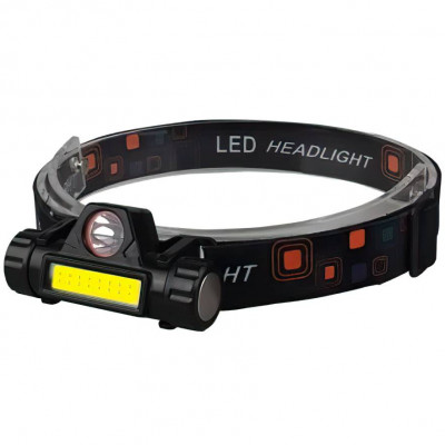 Ліхтарик налобний Bailong High Power Head Lamp 8101 COB XPE 14500 USB charge Чорний (IR004635)