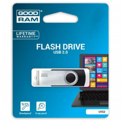 Флеш-накопичувач USB 16GB GOODRAM UTS2 (Twister) Black (UTS2-0160K0R11)