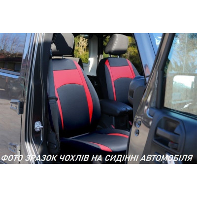 Авточохли з еко шкіри універсальні Pok-ter Desing Leather сірого кольору