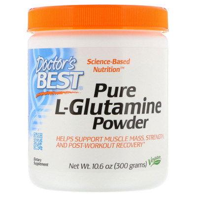 Глютамін у порошку Doctor's Best L-Glutamine Powder 300 г (DRB00491)