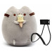 М'яка іграшка кіт з морозивом Pusheen cat Сірий + подарунок (n-1044)