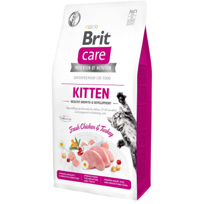 Корм для кошенят Brit Care Kitten Healthy Growth Development 7 кг з куркою та індичкою