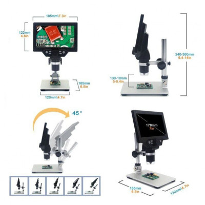 Мікроскоп цифровий з 7 дюймовим LCD екраном та підсвічуванням Gaosuo G1200HD 1200X (100618)