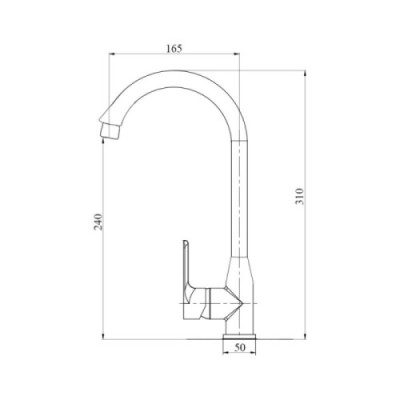 Змішувач для кухні Brinex 35B 007 (BRIN35B007)