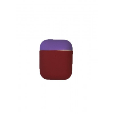 Силіконовий чохол для Airpods 1/2 ARM тонкий Crimson+Purple (4455crimson+purple)