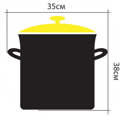 Наклейка вінілова Zatarga Каструля 38x35 см Чорний (Z180019)