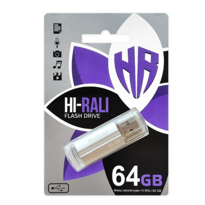 Флеш пам'ять Hi-Rali Corsair USB 2.0 64GB Steel