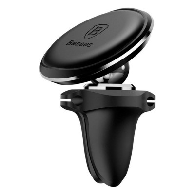 Магнітний автотримач для телефону Baseus Magnetic Air Vent Car Mount SUGX-A01 Чорний (5485400701)