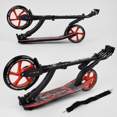 Самокат двоколісний Best Scooter з PU колесами Black/Red (100068)