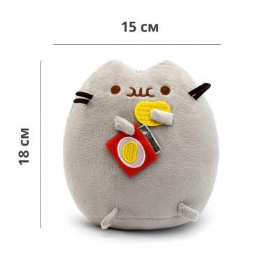 М'яка іграшка Pusheen cat VOLRO з чіпсами Gray (vol-69)