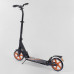 Самокат алюмінієвий Best Scooter з PU колесами, 2 амортизаторами Black/Orange (92086)