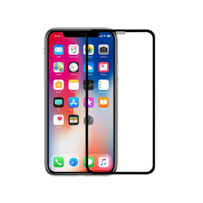 Захисне скло Walker 5D Full Glue для Apple iPhone X/XS Чорний (hub_KLox55187)