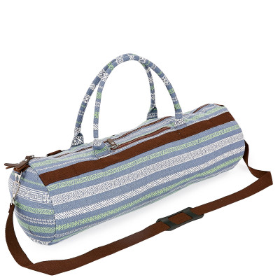 Сумка для йога килимка Yoga bag KINDFOLK FI-6969-6 розмір 20смх65см Сірий-синій