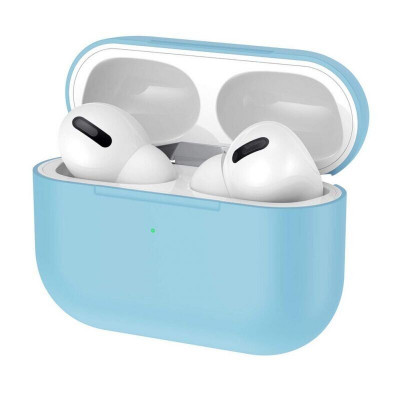 Силіконовий чохол для Airpods Pro ARM із карабіном захисний Sky Blue (4555blue)