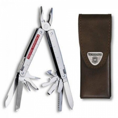 Мультитул Victorinox SwissTool у шкіряному чохлі 27 функцій (3.0323.3CN)