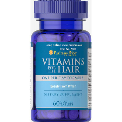 Вітаміни для волосся, Puritan's Pride, Vitamins for the Hair, 60 таблеток (34217)